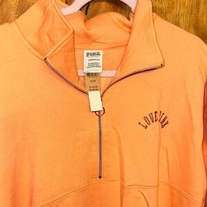 Peach hoodie dress Zip Pullover brand new